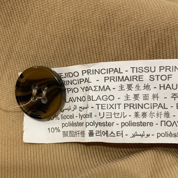 Zara Belted Khaki Mini Dress Size Medium - Picture 10 of 10